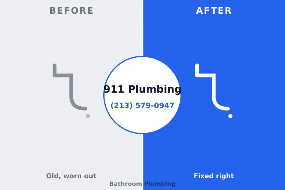 Before and after: plumbing repair Tower City, PA